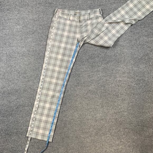 Nike Golf Pants Womens 4 Multi Tour Performance Dri Fit Plaid Mid Rise Pocket - Picture 3 of 11